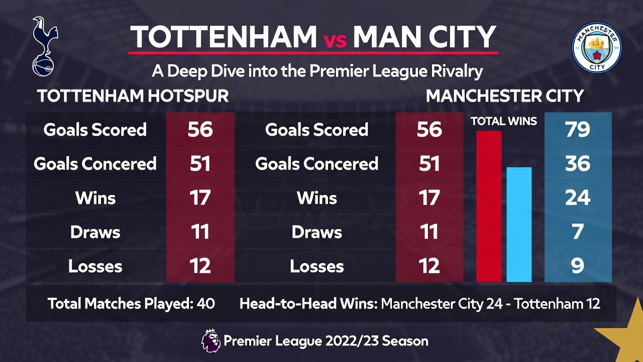 tottenham vs man city stats