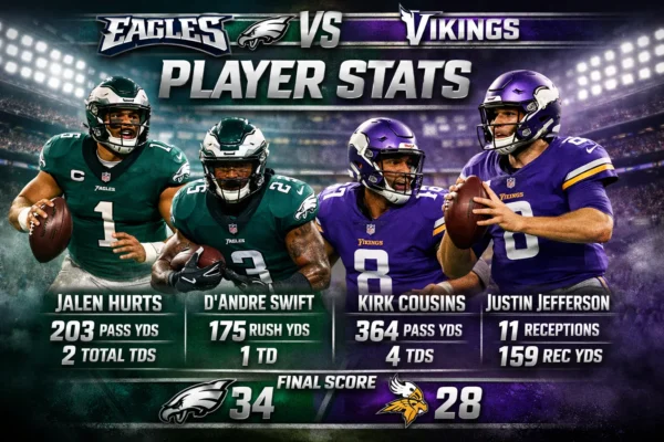 Philadelphia Eagles Vs Minnesota Vikings Match Player Stats: A Deep Dive into the Player Stats and Game Highlights